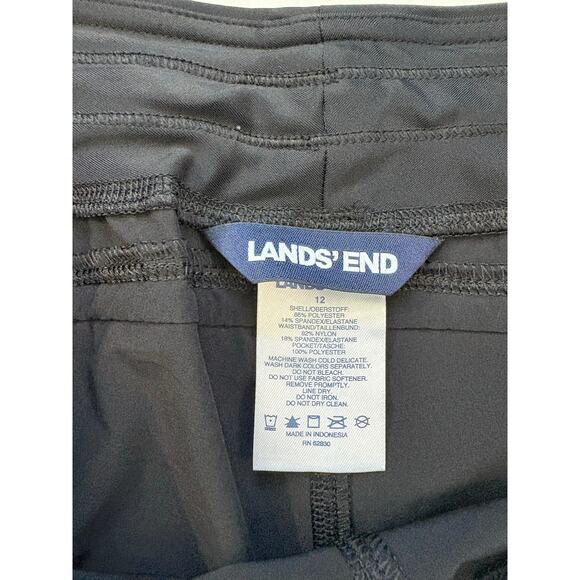 Lands End Women's Sun Shade UPF 50 9" Board Shorts Black Size 12 Swim Unlined - Picture 4 of 6